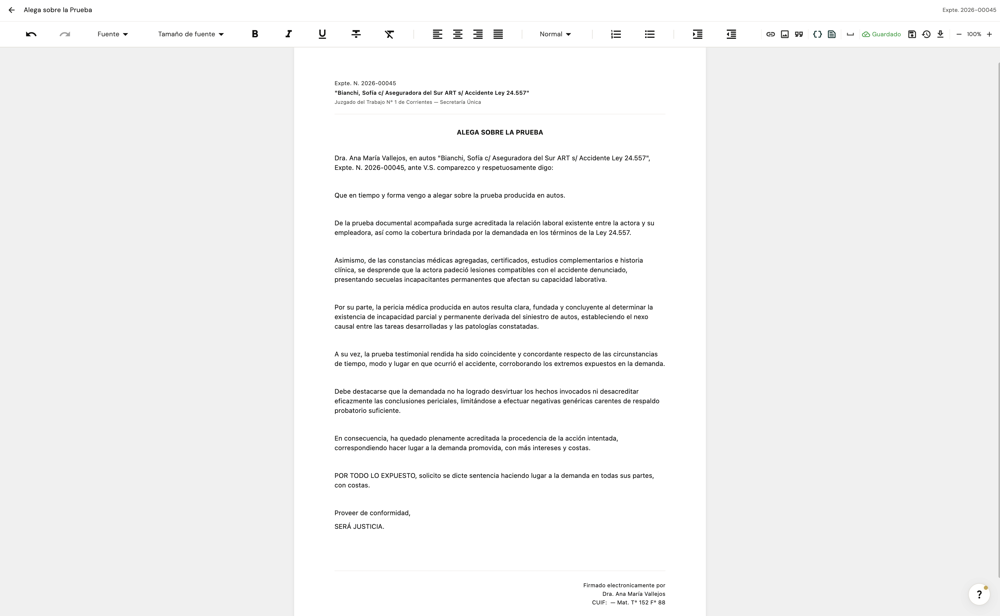 Editor de escritos